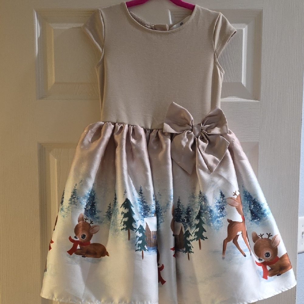 Charming Cream and Multicolor Kids Dress